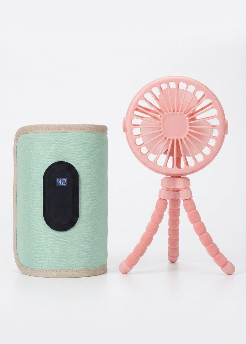 Kit de Paseo Completo WarmBaby™ (Calentador + Ventilador Portátil)