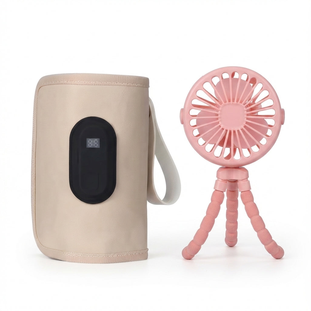 Kit de Paseo Completo WarmBaby™ (Calentador + Ventilador Portátil)